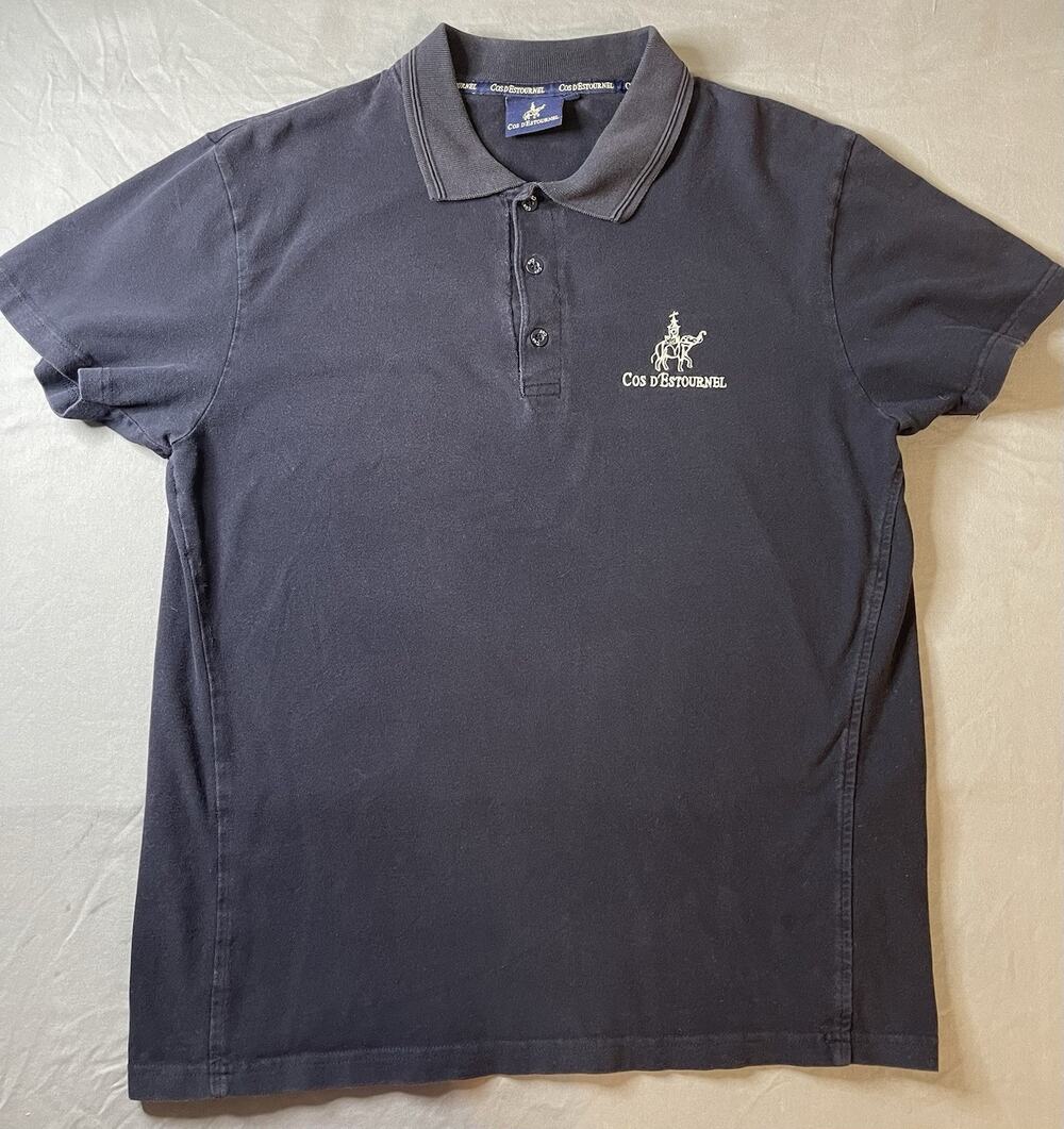 Cos d’Estournel Navy Polo Shirt Château Embroidered Camel Logo XL